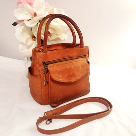 Fossil Bags Vintage Leather Fossil Handbagcrossbody Poshmark